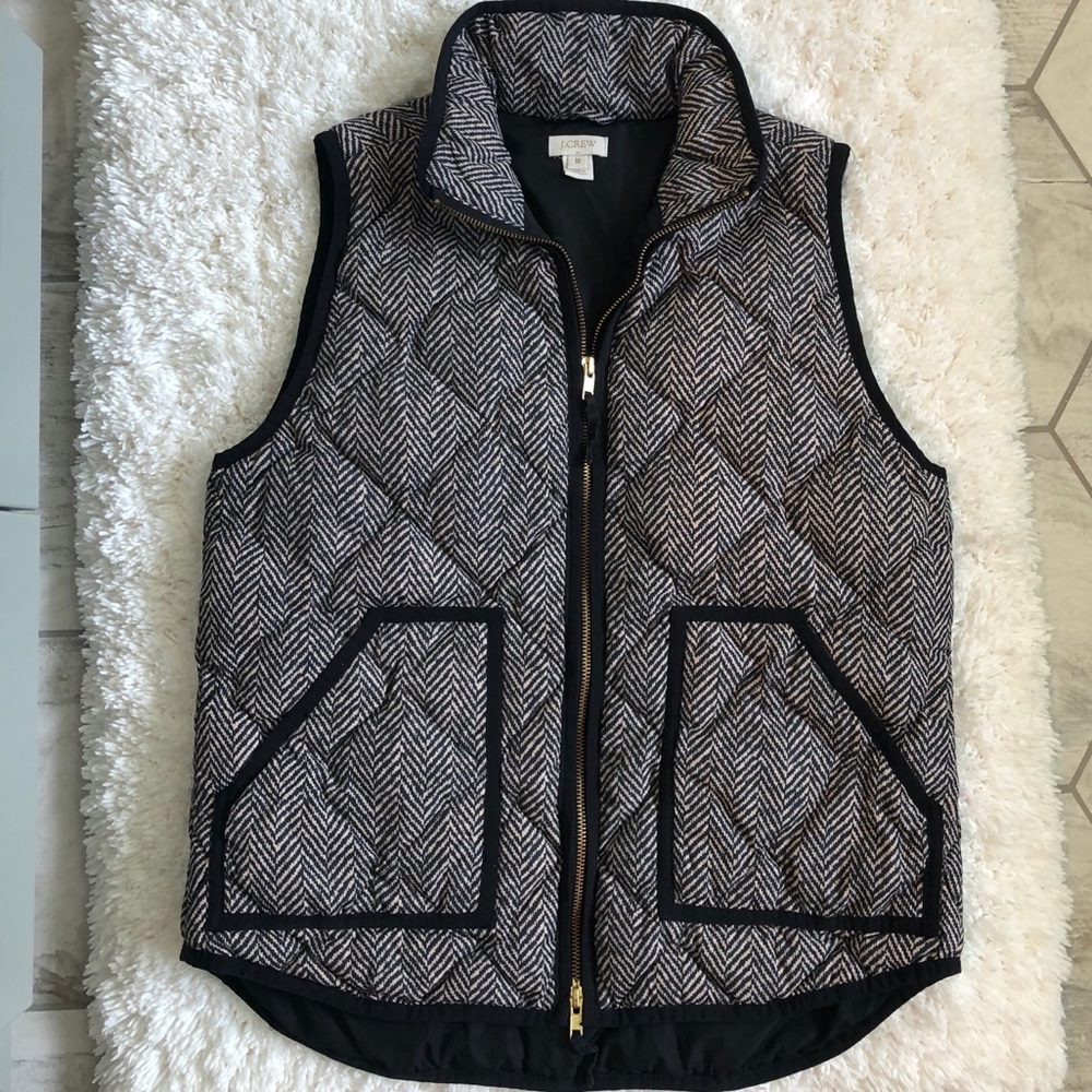 J.Crew Herringbone Quilted Puffer Vest